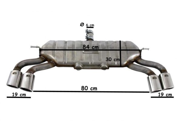 Complete Exhaust System suitable for Audi A3 8V Hatchback Sportback Coupe (2012-2019) S3 Design - Image 9