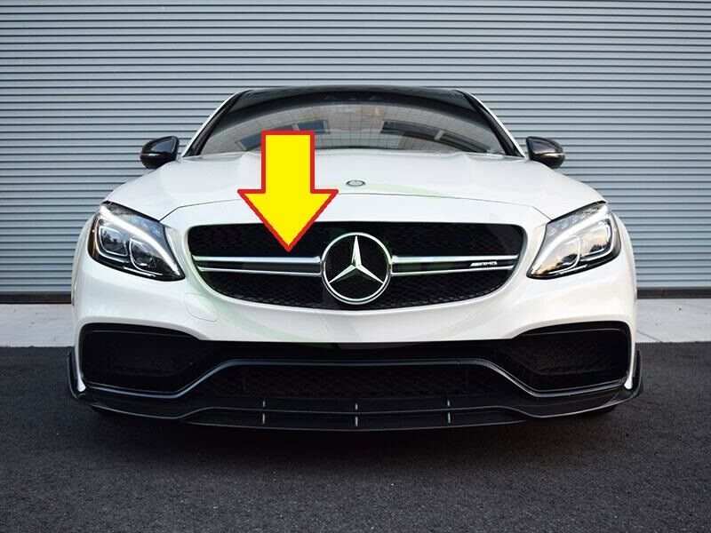 NEW GENUINE MERCEDES BENZ MB C CLASS W205 AMG RADIATOR GRILLE CHROME COVER TRIM A2058880660 - Image 2