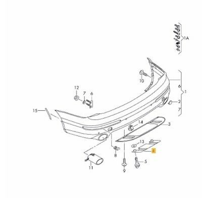 NEW GENUINE AUDI Q7 07-16 REAR BUMPER TOW HITCH HOOK BAR COVER CAP 4L0807819F - Image 2