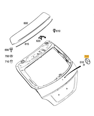 NEW GENUINE MERCEDES MB CLS W218 ESTATE REAR TRUNK BOOT LID STAR BADGE EMBLEM - Image 4