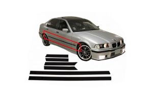 Door Moldings Strips suitable for BMW E36 3 Series Limousine Touring (1991-1998) Sport M3 Design