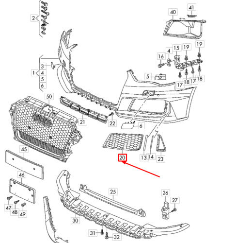 NEW GENUINE AUDI RS3 15-17 FRONT BUMPER LOWER LEFT + RIGHT AIR VENT GRILLS BLACK - Image 2