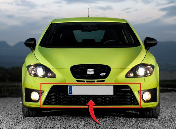 NEW GENUINE SEAT LEON CUPRA MK2 FRONT LOWER BUMPER GRILLE 1P0853667B9B9 - Image 2