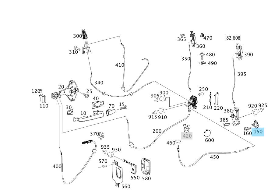 NEW GENUINE MERCEDES BENZ SPRINTER 906 LOCK STRIKER LEFT SLIDING DOOR A9067200204 - Image 2