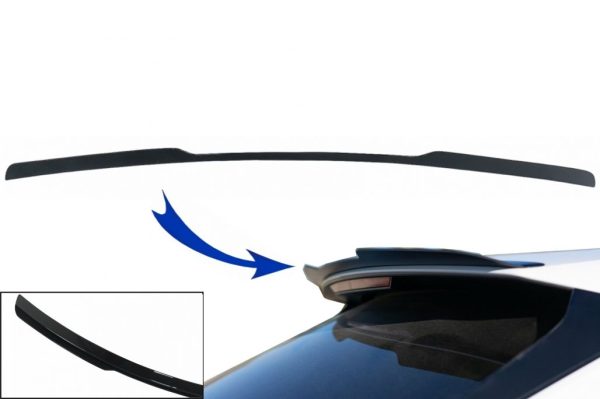 Add-On Roof Spoiler Cap suitable for Audi Q8 SUV (2018-up) Sport Design Piano Black