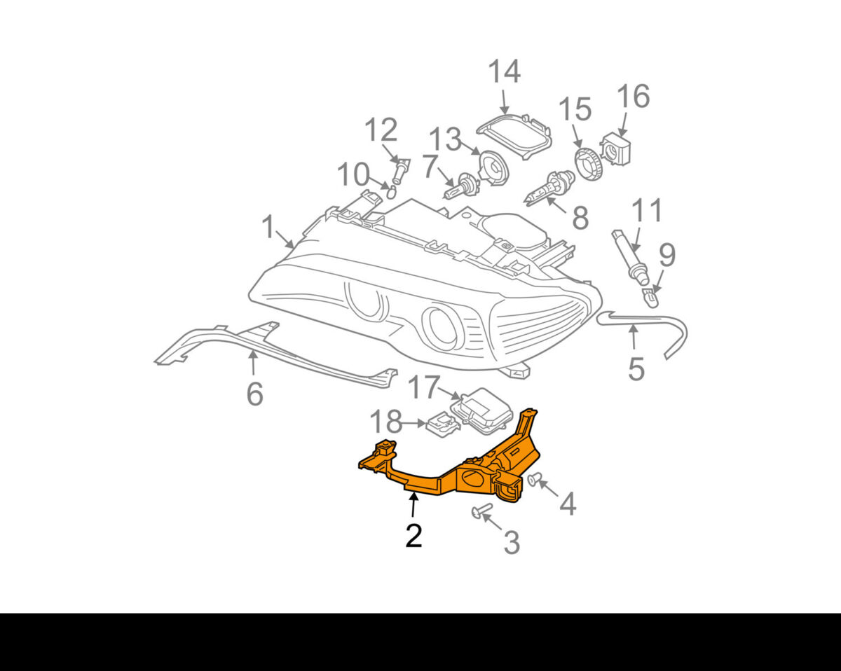 BMW NEW GENUINE 3 SERIES E46 N/S LEFT HEADLIGHT SUPPORT BRACKET 63126934747 - Image 2