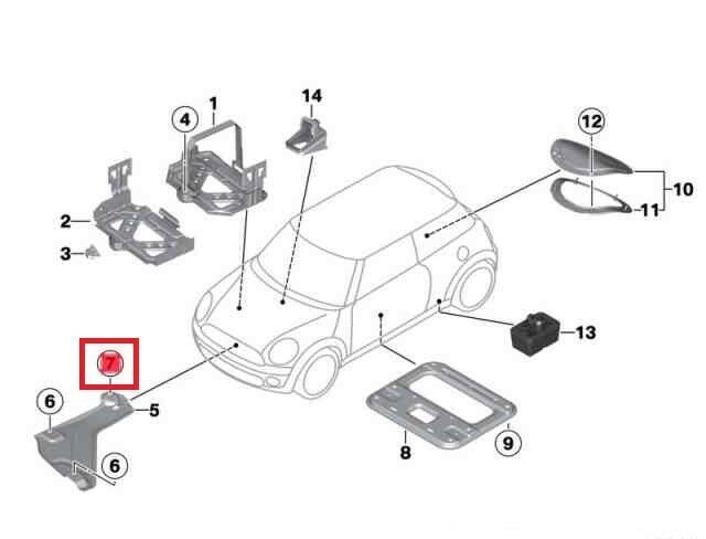 NEW MINI GENUINE R55 R56 R57 LCI R58 R59 BOTTOM SIDE SPLASH COVER 51752755449 - Image 2