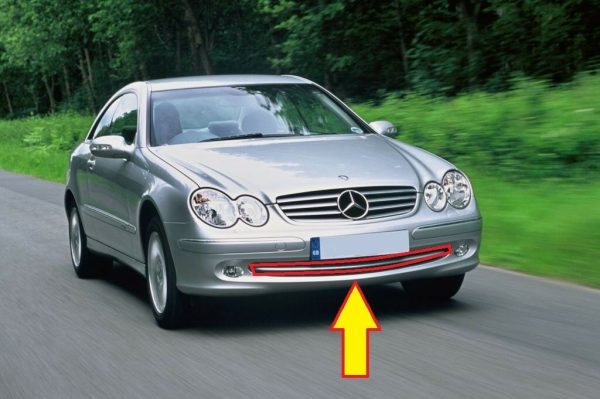 NEW GENUINE MERCEDES MB CLK W209 AVANTGARDE FRONT BUMPER LOWER CENTER GRILLE A20988500229999 - Image 2