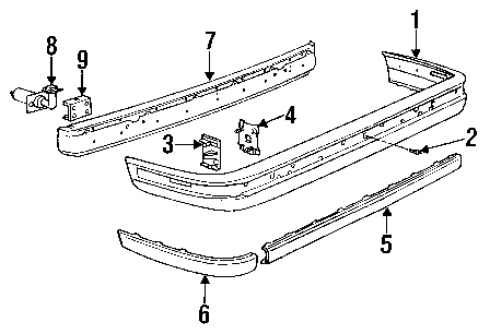 BMW NEW GENUINE 3 SERIES E30 1982-1994 REAR BUMPER CENTER TRIM MOLDING 51121945926 - Image 2