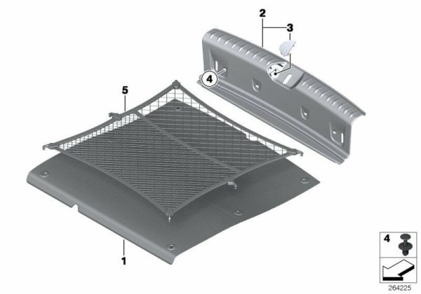 BMW NEW GENUINE 1 2 3 4 F SERIES BOOT/TRUNK CARGO LUGGAGE NET 51477248530 - Image 2