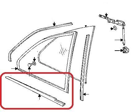 BMW NEW GENUINE 3 SERIES E36 COUPE LOWER REAR WINDOW GASKET RIGHT O/S 51368119964 - Image 2