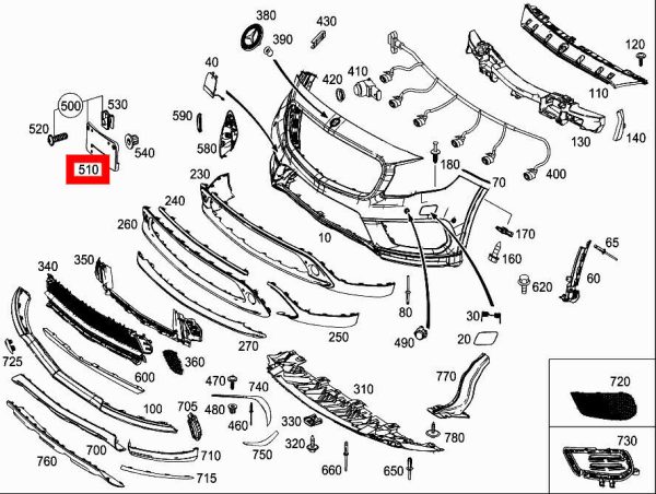 NEW GENUINE MERCEDES-BENZ GLA-CLASS W156 FRONT LICENSE PLATE HOLDER A1568850181 - Image 2