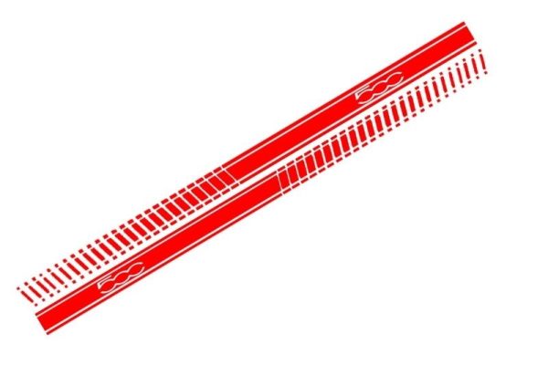 Side Decals Sticker Vinyl Red suitable for FIAT 500 (2007+) - Image 3