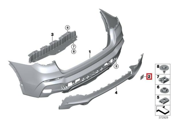 NEW GENUINE BMW X4 SERIES F26 M40iX SAC REAR FLAP TOWING EYE PPRIMED 51128067608 - Image 2