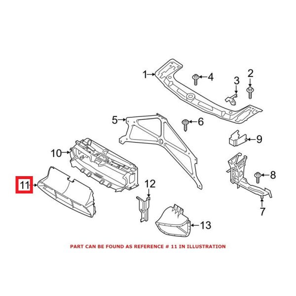NEW GENUINE BMW F80 M3 F82 M4 UPPER FRONT BUMPER AIR DUCT ADAPTER 51748055843 - Image 2