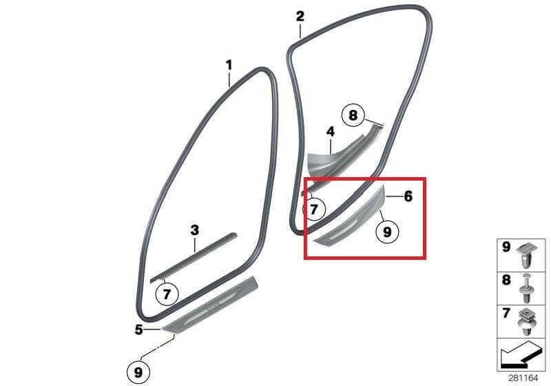 BMW GENUINE NEW 5 F10 F11 REAR RIGHT DOOR SILL ENTRANCE COVER O/S 51477203604 - Image 2