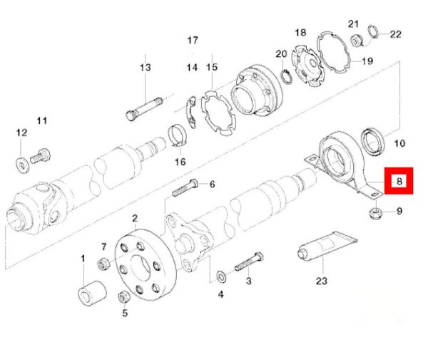NEW GENUINE BMW X5 E53 DRIVESHAFT CENTER MOUNT BEARING CARRIER 26121229726 - Image 2