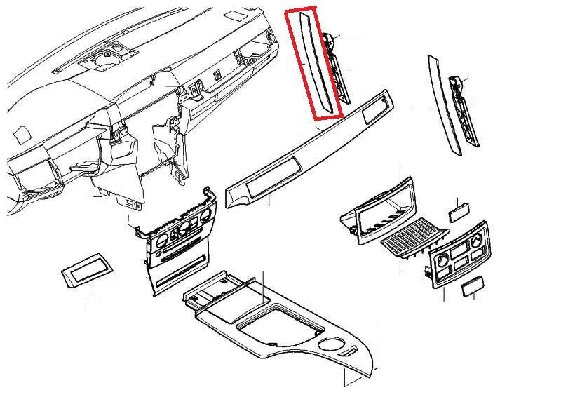 BMW NEW GENUINE E60 E61 FRONT DOOR HANDLE UPPER PART TITAN DUNK 2 RIGHT O/S 51417076298 - Image 2