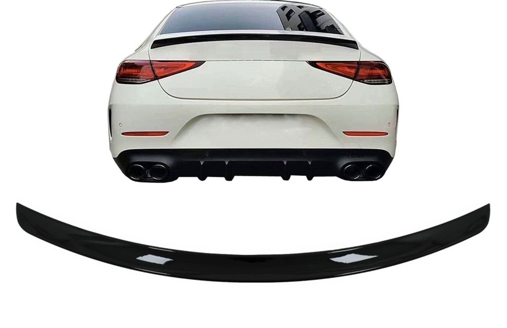 Trunk Boot Lid Spoiler suitable for Mercedes CLS C257 (2018-Up) Piano Black - Image 10