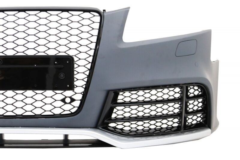 Front Bumper suitable for AUDI A5 8T Pre Facelift (2008-2011) with Bumper Add-On Spoiler Lip RS5 Design Real Carbon - Image 3