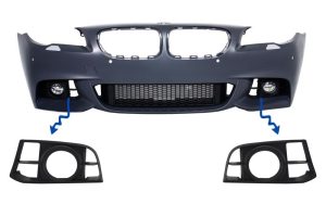 Fog Light Covers suitable for BMW 5 Series F10 F11 NON-LCI LCI (2010-2017) Bumper M-Technik LCI Design