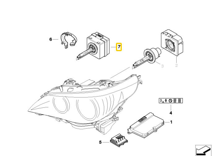 NEW GENUINE BMW F20 E60 E90 F03 F12 E71 POWER XENON LAMP D1 12V 35W 63112338065 - Image 2