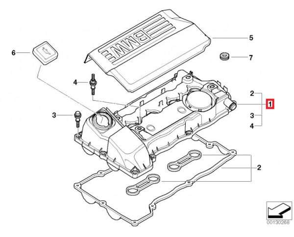 NEW GENUINE BMW 1 3 SERIES PETROL ENGINE CYLINDER HEAD COVER 11127568579 - Image 2