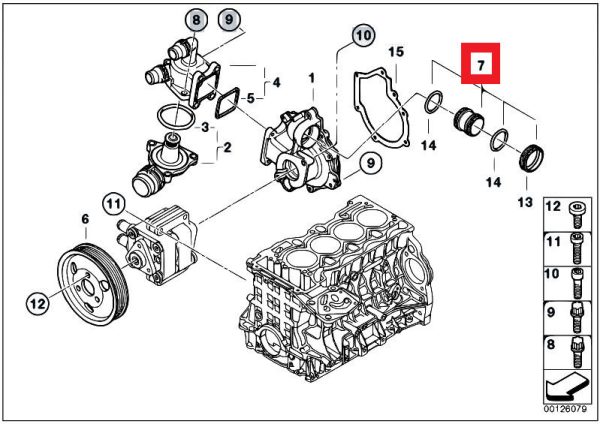 BMW NEW GENUINE 1 3 5 X Z SERIES ENGINE COOLANT FLANGE CONNECTOR 11517542128 - Image 2