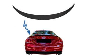 Trunk Boot Lid Spoiler suitable for Mercedes CLA C117 W117 (2013-2018) Shiny Black