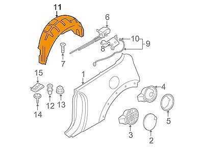 MINI NEW GENUINE CLUBMAN R55 WHEEL HOUSING COVER REAR RIGHT O/S 51717162104 - Image 2