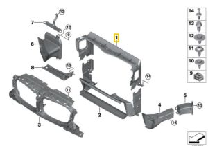 NEW GENUINE BMW X3 M F97 X4 M F98 AIR DUCT TOP 51748070476