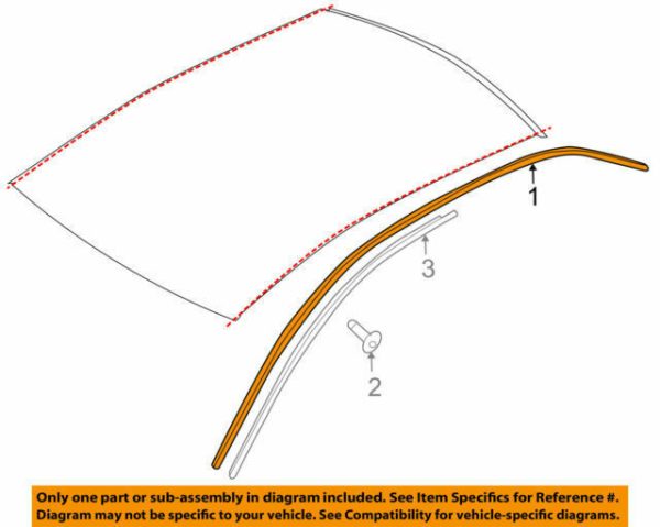 NEW GENUINE AUDI A5 COUPE 10-17 ROOF MOLDING TRIM LEFT N/S BLACK 8T0853703H1P9 - Image 2