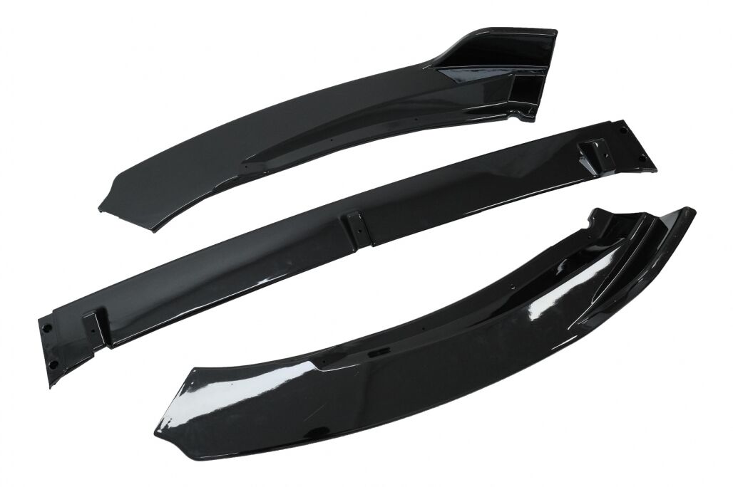 Front Bumper Add-On Spoiler Lip Extension suitable for Skoda Octavia III 5E Sedan Estate (2013-2016) Piano Black - Image 7