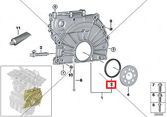 MINI NEW GENUINE F54 F55 F56 F57 F60 TIMING CASE COVER SHAFT SEAL 11148602594 - Image 2