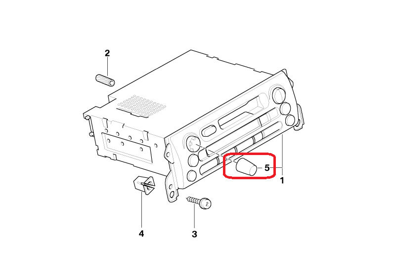 NEW GENUINE MINI COOPER R50 R52 R53 ROTARY KNOB FOR RADIO BUTTON 65129126999 - Image 2