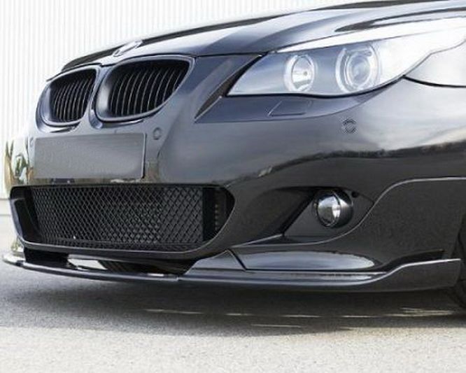 Front Bumper Spoiler Splitter Addon Valance Lip suitable for BMW 5 Series E60/E61 M-Technik (2004-2011) HM Style - Image 9