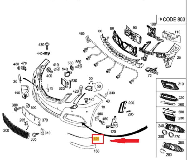 NEW GENUINE MERCEDES BENZ MB E CLASS ELEGANCE W212 FRONT BUMPER LEFT CHROME TRIM A2128850321 - Image 2