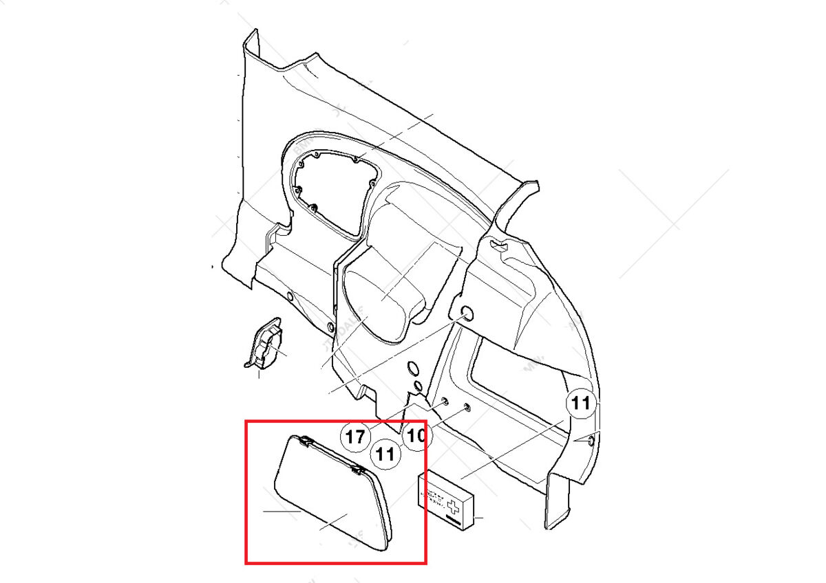 NEW GENUINE MINI COOPER R50 R53 COVER INSERT FOR TRUNK TRIM BEIGE LEFT N/S 51437034429 - Image 2