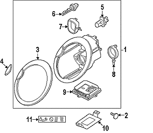 MINI NEW GENUINE COOPER R50 R52 R53 HEADLIGHT WASHER COVER RIGHT O/S 63126922156 - Image 2
