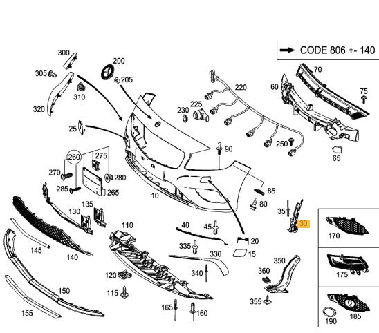NEW GENUINE MERCEDES BENZ MB A W176 AMG FRONT BUMPER MOUNTING RAIL LEFT N/S A1768851021 - Image 3