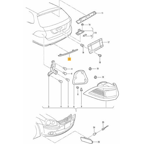 NEW GENUINE VW GOLF VARIANT MK6 09-14 REAR BUMPER RIGHT O/S REFLECTOR 1K9945106A - Image 3