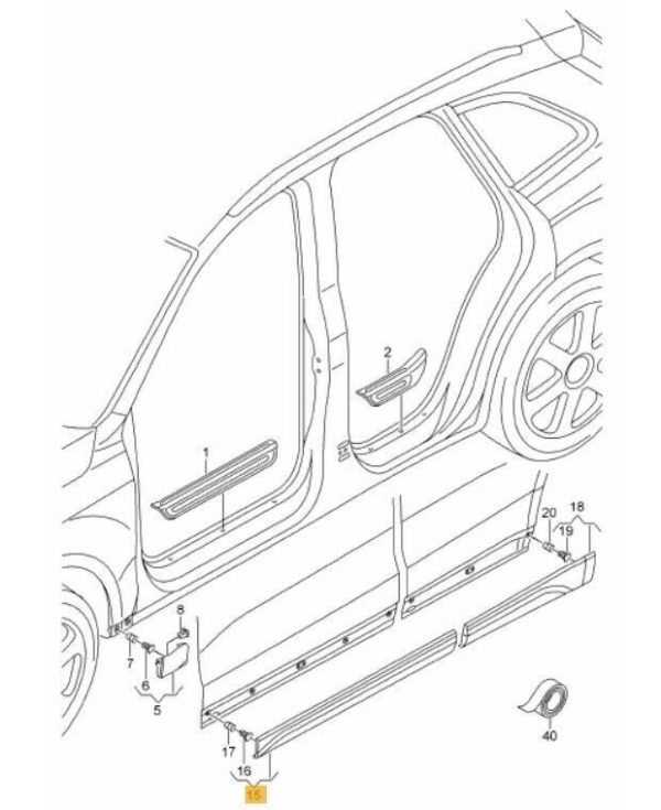 NEW GENUINE AUDI Q5 2009-2016 FRONT DOOR LOWER MOULDING TRIM PRIMED LEFT N/S 8R0853959EGRU - Image 3