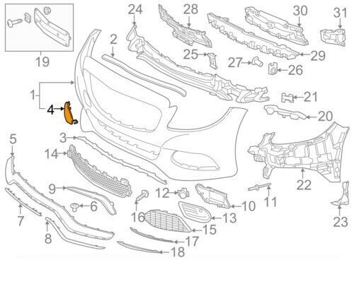 NEW GENUINE MERCEDES BENZ MB C W205 AMG FRONT BUMPER TOW HOOK EYE COVER PRIMED A20588507249999 - Image 3