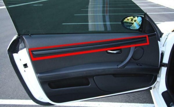 FOR BMW GENUINE 3 E92 E93 06-13 N/S LEFT FRONT DOOR ACCENT UPPER BLACK TRIM - Image 2