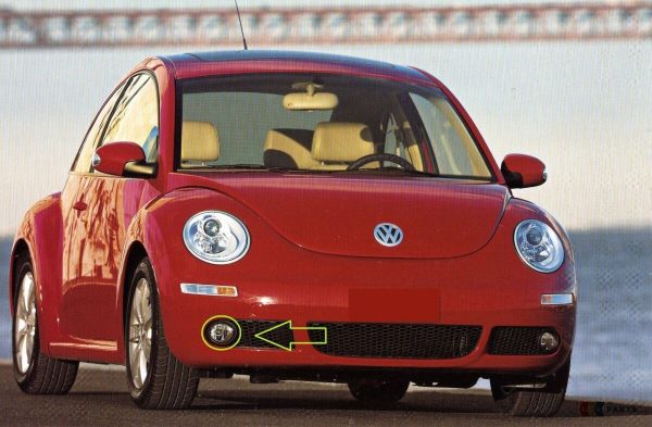 NEW GENUINE VW BEETLE 06-10 FRONT BUMPER O/S RIGHT FOG LIGHT ASSEMBLY 1C0941700E - Image 2