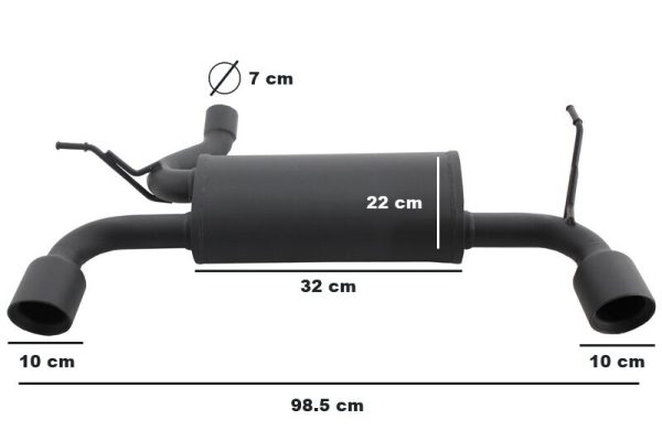 Complete Exhaust System Axle-Back suitable for JEEP Wrangler / Rubicon JK (2007-2017) Double Exhaust Evacuation - Image 7