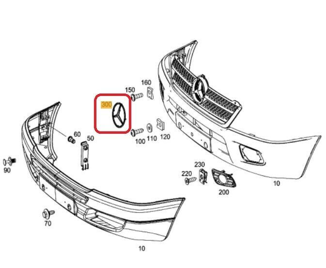 NEW GENUINE MERCEDES BENZ SPRINTER W909 FRONT GRILLE EMBLEM A9018170816 - Image 2