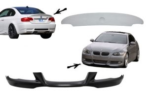Front Bumper Lip and Rear Trunk Spoiler Lid suitable for BMW 3 Series E92/E93 (2007-2009) Coupe Cabrio M-Tech Sport CLS Design