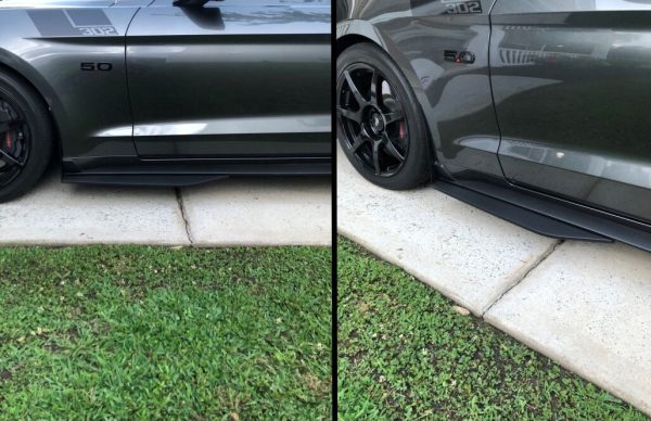 Add-On Side Skirts Extensions Splitters suitable for FORD Mustang Mk6 VI Sixth Generation (2015-2020) GT 500 Design - Image 13