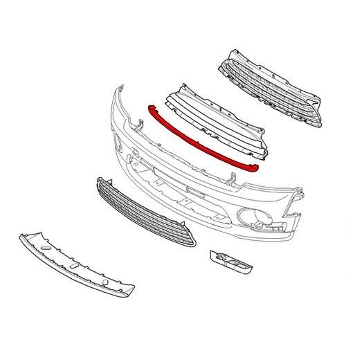 MINI NEW GENUINE R55 R56 R57 LOWER SECTION TRIM MOLDING WITH CHROME 51117195418 - Image 3